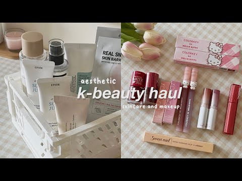 aesthetic kbeauty haul 🎀| cosrx, romand, etude, beauty of joseon and more