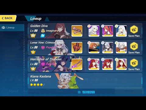 Honkai Impact 3: Exalted RL Husk Nihilius - Lightning (464D) 803 pts - GD HoT LV Kiana 4*