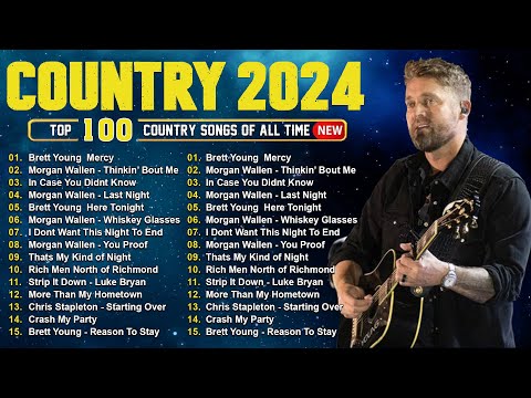 Brett Young, Morgan Wallen, Kane Brown, Luke Bryan, Luke Combs, Chris Stapleton - Country Music 2024