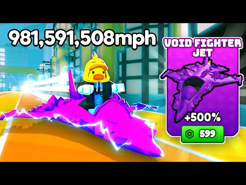 I Spent $83,918 for FASTEST Void Fighter Jet in Plane Race Simulator! (Roblox)