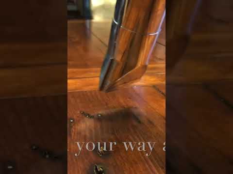 Fixing a ring stain on a table with a hair dryer or heat gun!