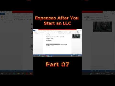 Things to Keep in Mind Before Creating an LLC | Expenses After You Start an LLC | Part 07