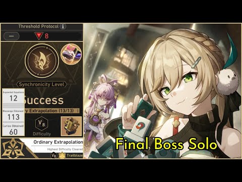 Ordinary Protocol 8 Full run - Qingque Final Boss Solo + Rubert/Boundary - Divergent Universe