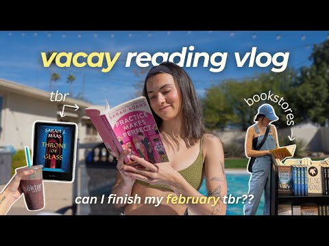 Can I finish my February TBR on vacation??🌴📚 3 books, 5 days.. | reading vlog