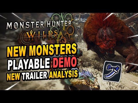 PLAYABLE DEMO & Crossplay CONFIRMED! Monster Hunter Wilds News: Trailer Analysis - 2 New Monsters