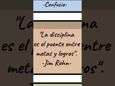 Esto es DISCIPLINA...