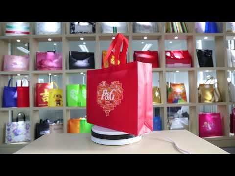 Exquisite Red Laminated Three-Dimensional Bag #recyclablebags #nonwovenbag