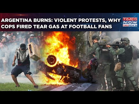 What's Behind Deadly Argentina Protest| Cops Fire Tear Gas At Football Fans| Watch Buenos Aires Burn