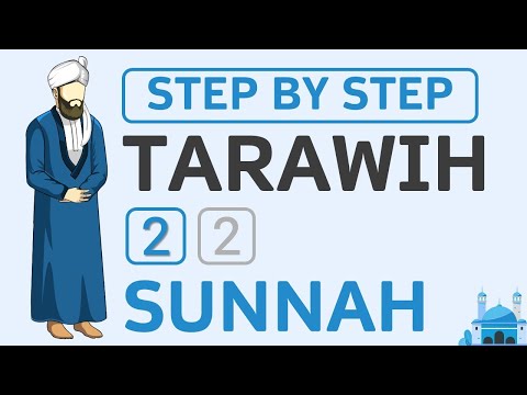 FIRST SET - Taraweeh Namaz Step by Step Beginners Guide to 2 Rakat Sunnah Tarawih Prayer - Ramadhan