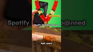 Spotify Mod apk banned 😔 #shorts #shortsfeed #youtubeshorts #hinditechtips