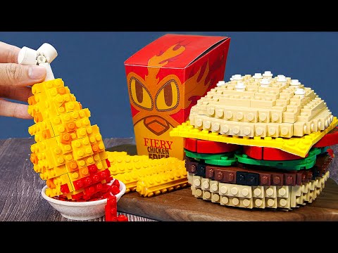 I tried EVERY Fast Food LEGO Burger Combo with a KING 🍔 LEGO Fat Food