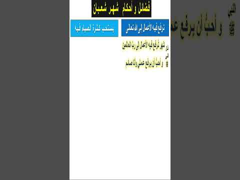 شعبان ترفع الأعمال فيه إلى الله تعالى و يستحب كثرة  الصيام فيه     #شعبان #شهر_شعبان #فضل_شهر_شعبان