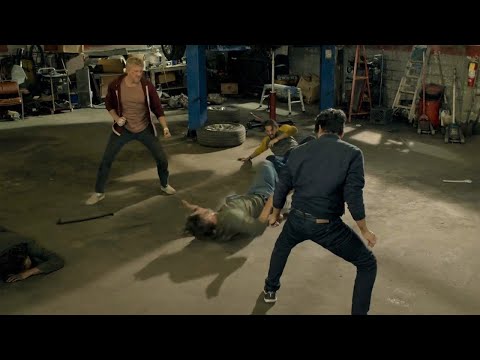 Johnny and Daniel vs Thugs | Garage Fight Scene | Cobra Kai Season 3