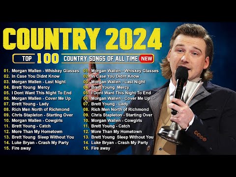 Country Song Playlist 2024 ️🎵 Morgan Wallen, Chris Stapleton, Luke Combs, Luke Bryan, Brett Young