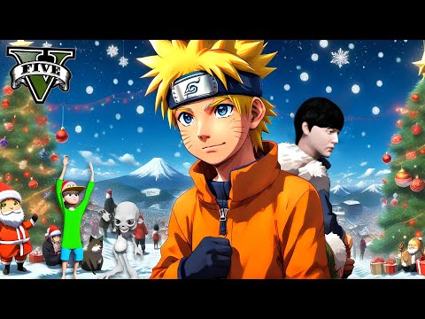 ကျနော်တို့ ညီကိုတွေ Naruto တို့ရွာမှာ Christmas ပွဲတော်ကျင်းပခဲ့တယ် | Konoha Christmas in GTA V