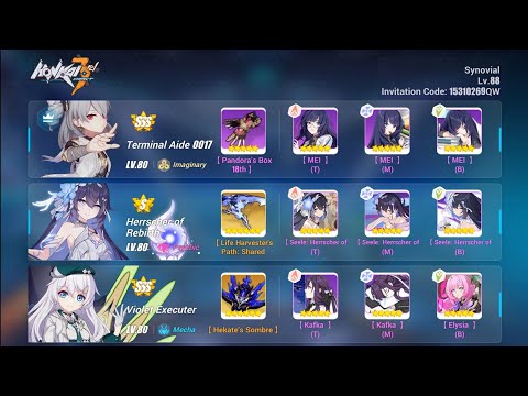 Honkai Impact 3: Exalted RL DXY - Type+ (451D) 823 pts - TP [SSS] HoRb [S2] TA BD 3*