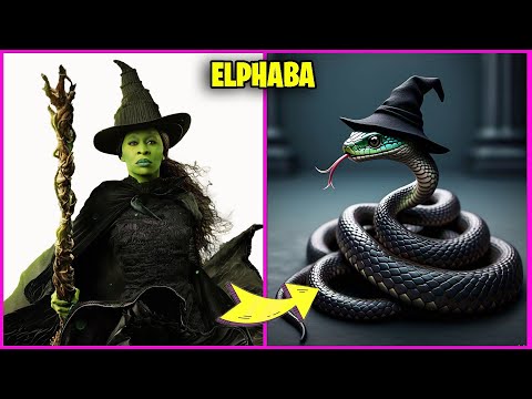 🧙‍♀️Wicked Movie Characters As Snakes + Guess Their Voice & More! | Elphaba💚 Glinda 💗