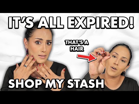 I SPILLED SOME TEA & DID A FULL FACE OF EXPIRED MAKEUP! SHOP MY STASH