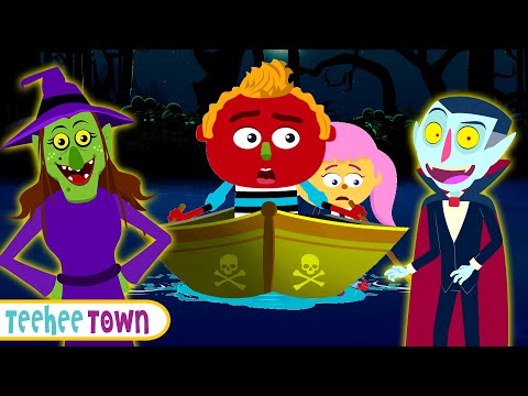 Row Row Your Boat Spooky Ride In The River 🚣‍♂️👻 Spooky Rhymes By Teehee Town