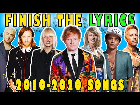 Finish The Lyrics  2010 to 2020 Songs | 2010s The Song Everyone knows | Lyrics Challenge 🎤