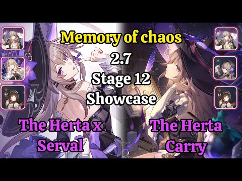 E0S1 The Herta x Serval & E0S1 The Herta Carry Memory of chaos Stage 12 Showcase / Hse