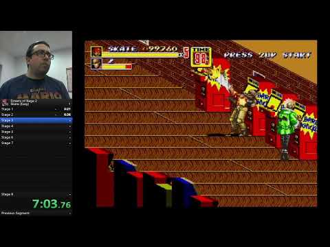 My First Speedrun! Streets of Rage 2 using Skate on Easy mode in 36:05