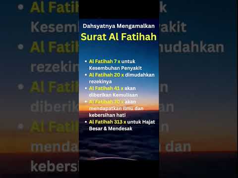 DAHSYAT NYA SURAH AL-FATIHAH// #surahalfatihah #keutamaansuratalkahfi #suratalfatihah #fyp #amalan