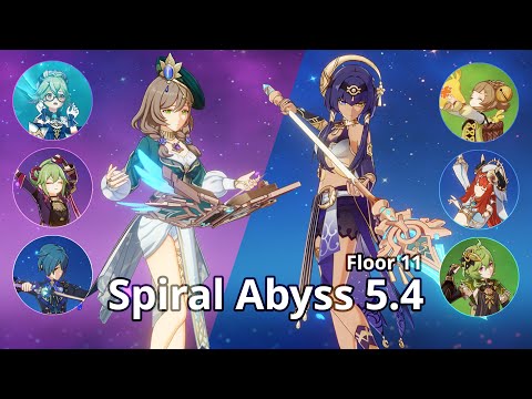 5.4 NEW ABYSS C6 Lisa & C6 Candace + C0 Nilou - Floor 11 (9 Stars) | Genshin Impact