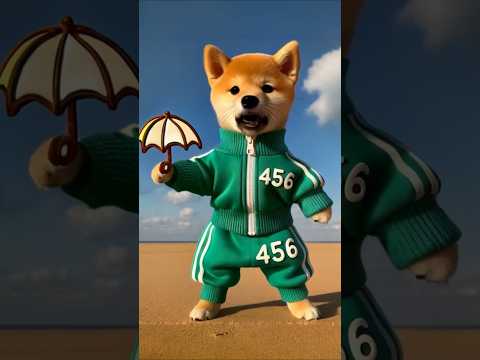 Cute dog Won Squid Game 😱💸 #dog # funny #cartoon