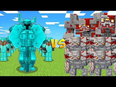 DIAMOND ARMY vs REDSTONE GOLEMS