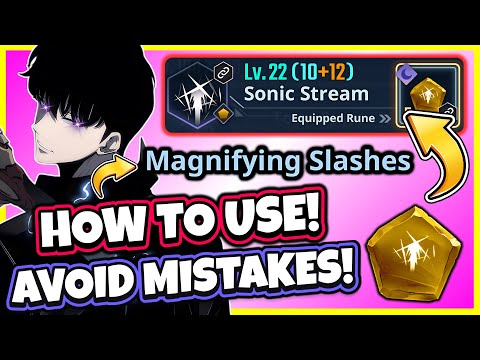 STOP USING IT WRONG! SONIC STREAM MAGNIFYING SLASHES FULL GUIDE! BEST SKILL! [Solo Leveling: Arise]