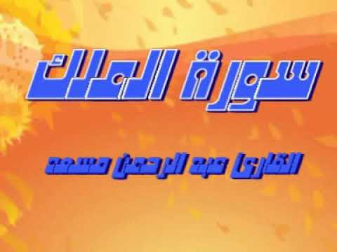 سورة الملك.. القارئ عبد الرحمن مسعد... تلاوة عطرة