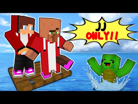 Maizen : ONE BOY Trapped on a JJ ONLY  - Minecraft Parody Animation Mikey and JJ