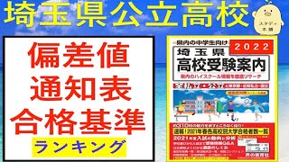 最新版は別動画です。概要欄をご覧ください。２０２２年受験用！【志望校選びに】　埼玉県公立高校　偏差値、内申点、合格基準ランキング！　公立入試、スタディ本舗「NONA」