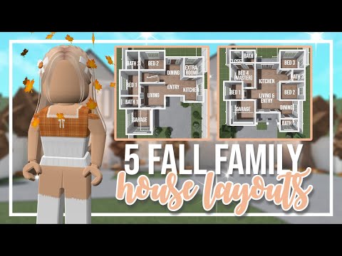 1 & 2 Story Fall Family House Layouts in Bloxburg (Roblox)