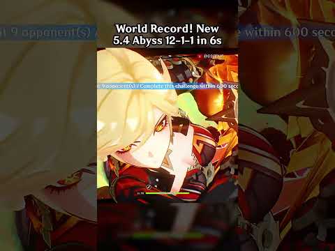 WORLD RECORD! NEW 5.4 SPIRAL ABYSS 12-1-1 IN 6 SECONDS