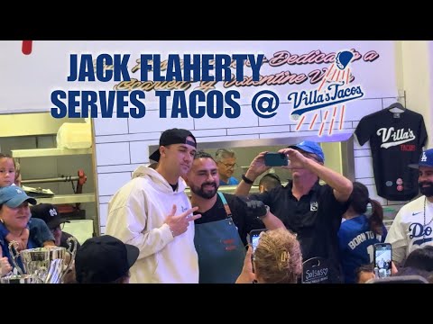 Jack Flaherty puts in a shift at Villa’s Tacos | Grand Central Market