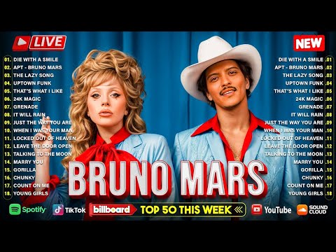 BRUNO MARS Songs Playlist 2025 - Greatest Hits Full Album 2025 Lyrics