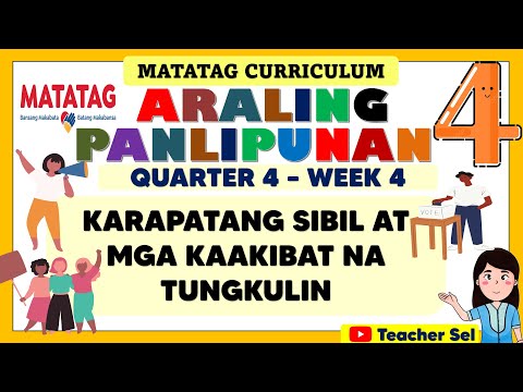 AP 4 QUARTER 4 WEEK 4 MATATAG - KARAPATANG SIBIL AT MGA KAAKIBAT NA TUNGKULIN