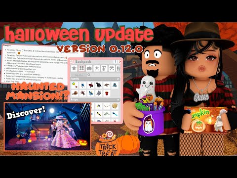 🎃NEW BLOXBURG HALLOWEEN UPDATE LIVESTREAM 0.12.0!! *NEW HAUNTED MANSION, NEW BACKPACK, ANIMATRONICS🎃