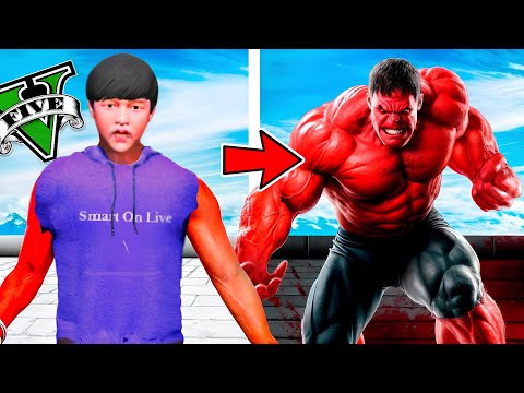 ကျွန်တော် Red Hulk အဖြစ် ပြောင်းလဲသွားခဲ့တယ် | I became Red Hulk in GTA V | SMART On Live