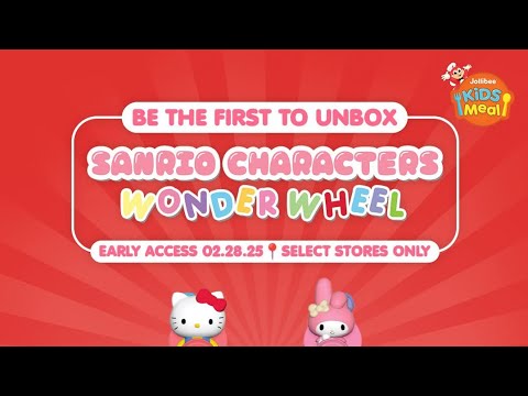 New First Look! Unboxing Sanrio Characters Wonder Wheel from Jollibee Kiddie Meal.