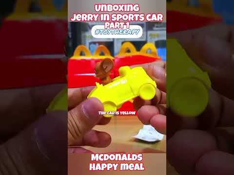 Part 1. Wanna hitch a ride? Unboxing Jerry in Sports Car. Tom and Jerry from McDonald's Happy Meal.