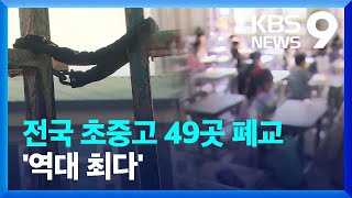 “학교가 사라진다”…올해 초중고 49곳 폐교 ‘역대 최대’ [9시 뉴스] / KBS  2025.02.23.