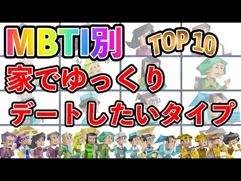 【MBTI診断】 家でゆっくりデートしたいタイプランキング TOP10  #mbti #mbti診断 #取扱説明書 #取説 #恋愛 #恋愛心理学 #恋愛診断 #16タイプ性格診断