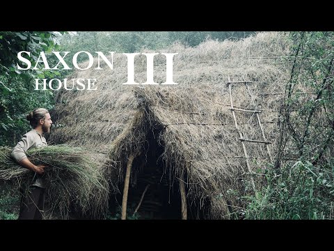 Building an Anglo-Saxon Pit House with Hand Tools - Part III | Medieval Primitive Bushcraft Shelter