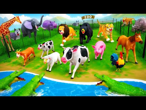 Zoo Animals Attack! Can Farm Animals Survive This Intense Wild Showdown? 🦁🐮💥