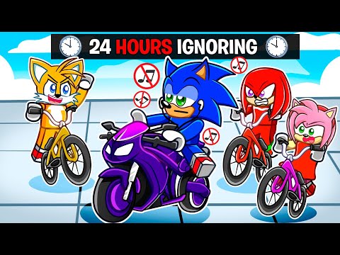 Sonic IGNORES EVERYONE For 24 Hours In Roblox BIKE OBBY!