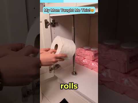 Mind-Blowing Bathroom Hack – Extra Storage in Seconds! #shorts