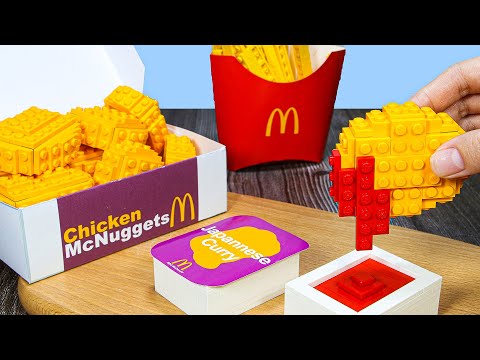 SUPER Crsipy LEGO Chicken McDonald's Nuggets Dipping Sauces  LEGO Fat Food